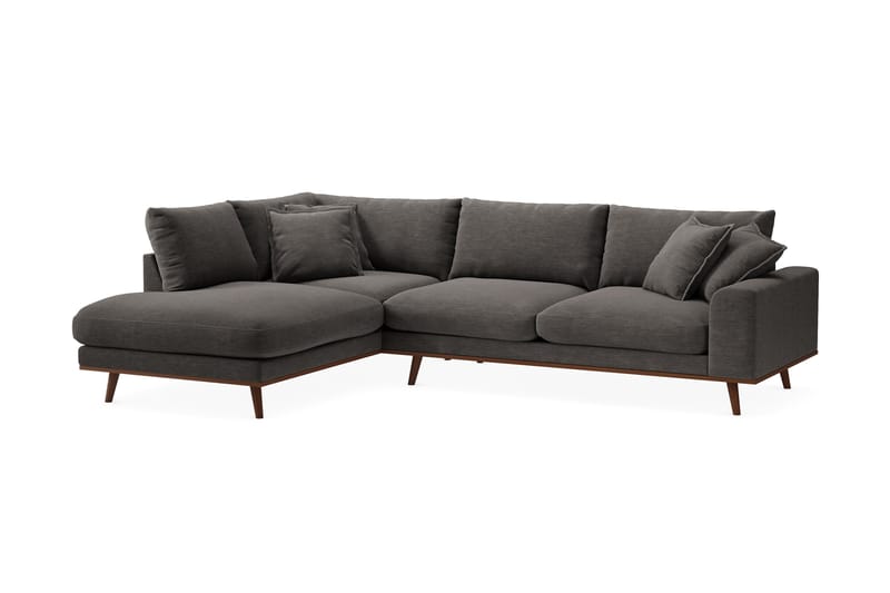 Copenhagen Premium 4-sits Vänstervänd L-formad Djup Schäslongsoffa i Tyg - Mörkgrå - Möbler - Soffa - Divansoffa & schäslongsoffa - 4 sits soffa med divan