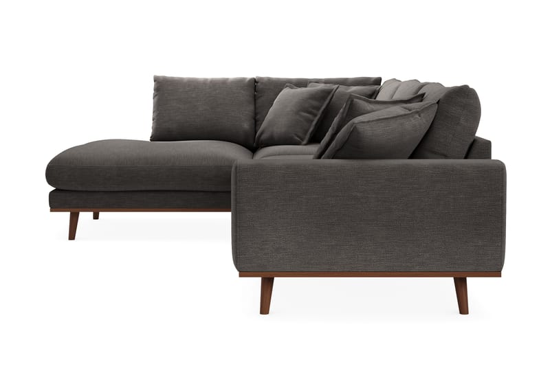Copenhagen Premium 4-sits Vänstervänd L-formad Djup Schäslongsoffa i Tyg - Mörkgrå - Möbler - Soffa - Divansoffa & schäslongsoffa - 4 sits soffa med divan