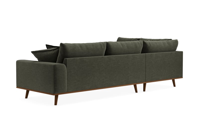 Copenhagen Premium 4-sits Vänstervänd L-formad Djup Schäslongsoffa i Tyg - Grön - Möbler - Soffa - Divansoffa & schäslongsoffa - 4 sits soffa med divan