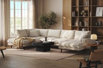 Copenhagen Premium 5-sits Vänstervänd U-formad Djup Soffa med Divan och Schäslong i Tyg - Ljusbeige - Möbler - Soffa - U-soffa