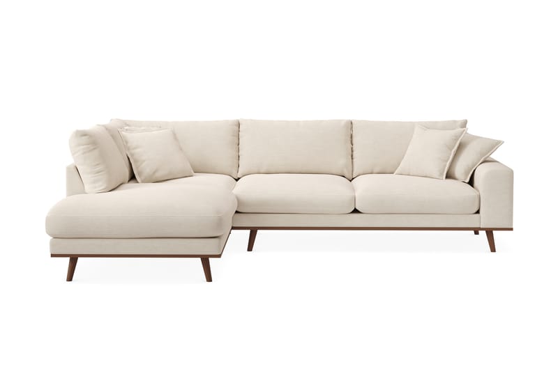 Copenhagen Premium 4-sits Vänstervänd L-formad Djup Schäslongsoffa i Tyg - Beige - Möbler - Soffa - Divansoffa & schäslongsoffa - 4 sits soffa med divan