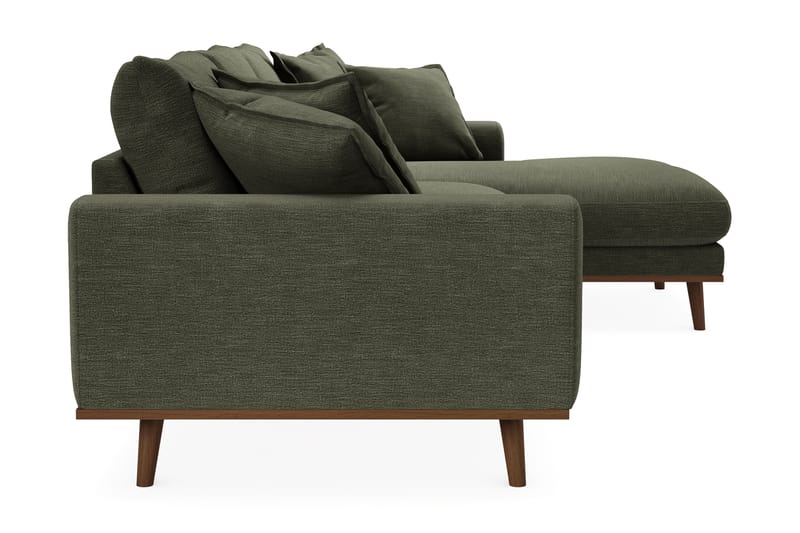 Copenhagen Premium 4-sits Högervänd L-formad Djup Divansoffa i Tyg - Grön - Möbler - Soffa - Divansoffa & schäslongsoffa - 4 sits soffa med divan