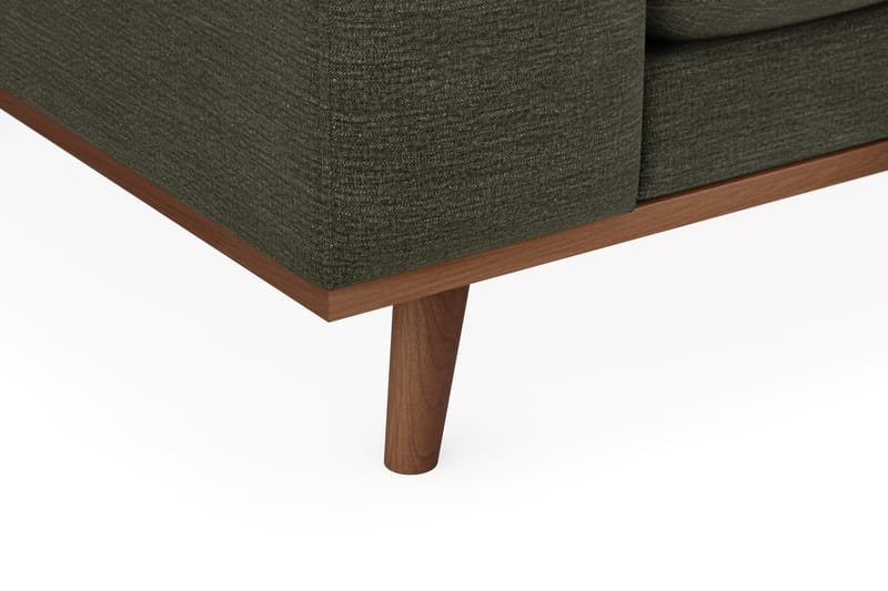 Copenhagen Premium 4-sits Högervänd L-formad Djup Divansoffa i Tyg - Grön - Möbler - Soffa - Divansoffa & schäslongsoffa - 4 sits soffa med divan