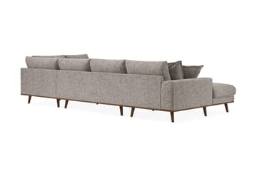 Copenhagen Premium 5-sits Högervänd U-formad Djup Soffa med Divan och Sch�äslong i Chenille - Grå - Möbler - Soffa - U-soffa