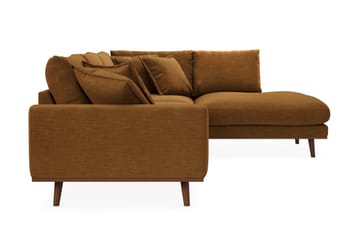 Copenhagen Premium 4-sits Högervänd L-formad Djup Schäslongsoffa i Tyg - Senapsgul - Möbler - Soffa - Divansoffa & schäslongsoffa - 4 sits soffa med divan