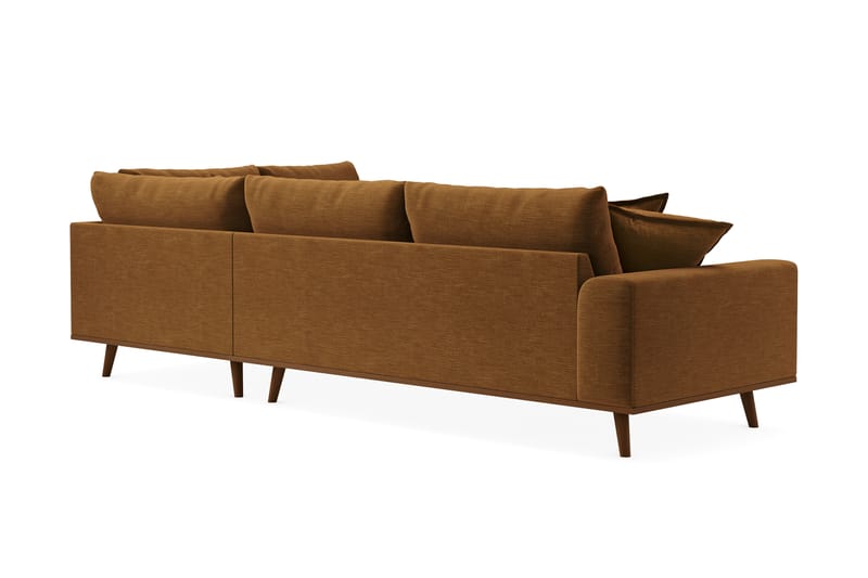 Copenhagen Premium 4-sits Högervänd L-formad Djup Schäslongsoffa i Tyg - Senapsgul - Möbler - Soffa - Divansoffa & schäslongsoffa - 4 sits soffa med divan