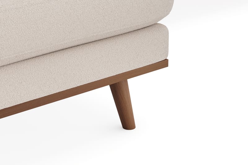 Copenhagen Premium 4-sits Vänstervänd L-formad Djup Schäslongsoffa i Bouclé - Ljusbeige - Möbler - Soffa - Divansoffa & schäslongsoffa - 4 sits soffa med divan