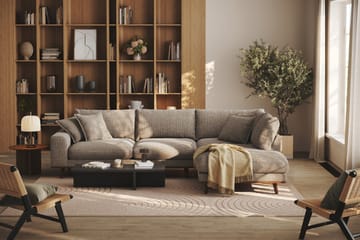 Copenhagen Premium 4-sits Högervänd L-formad Djup Schäslongsoffa i Chenille - Brun - Möbler - Soffa - Divansoffa & schäslongsoffa - 4 sits soffa med divan