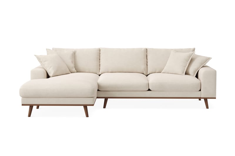 Copenhagen Premium 4-sits Vänstervänd L-formad Djup Divansoffa i Tyg - Beige - Möbler - Soffa - Divansoffa & schäslongsoffa - 4 sits soffa med divan
