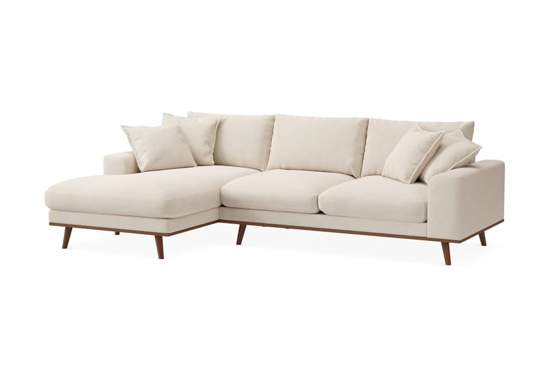 Copenhagen Premium 4-sits Vänstervänd L-formad Djup Divansoffa i Tyg - Beige - Möbler - Soffa - Divansoffa & schäslongsoffa - 4 sits soffa med divan