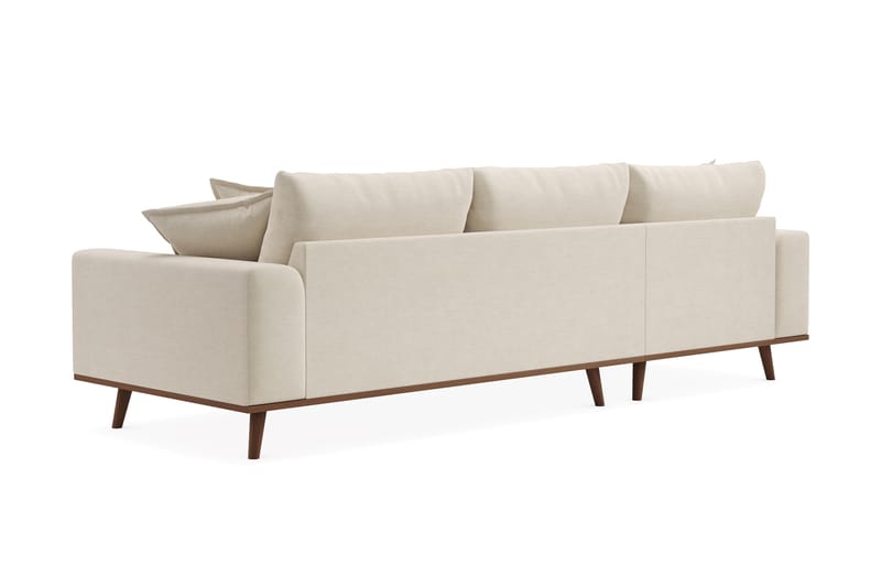 Copenhagen Premium 4-sits Vänstervänd L-formad Djup Divansoffa i Tyg - Beige - Möbler - Soffa - Divansoffa & schäslongsoffa - 4 sits soffa med divan
