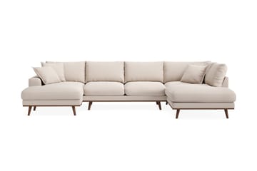 Copenhagen Premium 5-sits Högervänd U-formad Djup Soffa med Divan och Schäslong i Bouclé