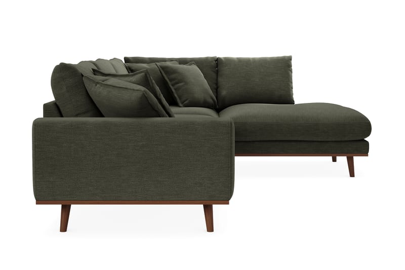 Copenhagen Premium 4-sits Högervänd L-formad Djup Schäslongsoffa i Tyg - Grön - Möbler - Soffa - Divansoffa & schäslongsoffa - 4 sits soffa med divan
