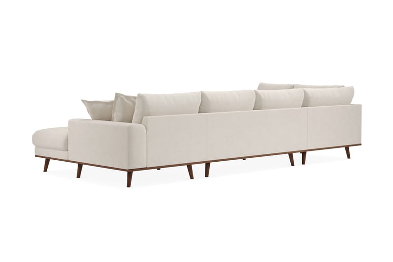 Copenhagen Premium 5-sits Högervänd U-formad Djup Soffa med Divan och Schäslong i Tyg - Ljusbeige - Möbler - Soffa - U-soffa