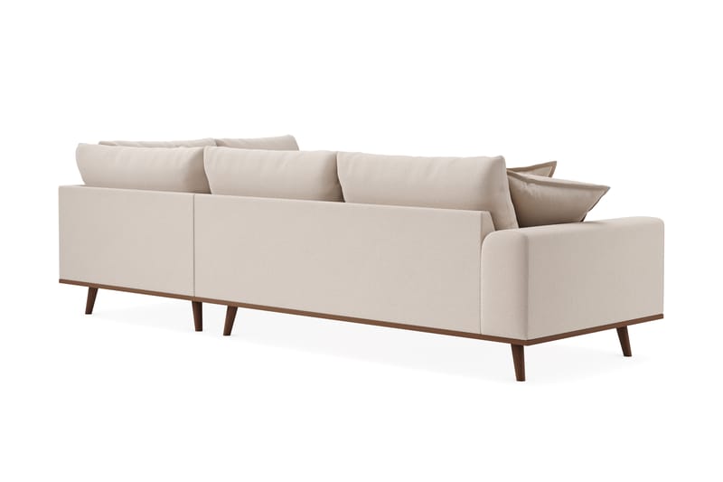 Copenhagen Premium 4-sits Högervänd L-formad Djup Schäslongsoffa i Bouclé - Ljusbeige - Möbler - Soffa - Divansoffa & schäslongsoffa - 4 sits soffa med divan