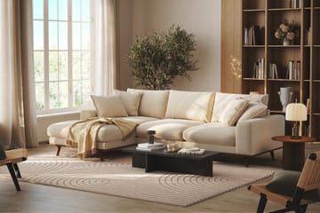 Copenhagen Premium 4-sits Vänstervänd L-formad Djup Divansoffa i Chenille - Ljusbeige - Möbler - Soffa - Divansoffa & schäslongsoffa - 4 sits soffa med divan