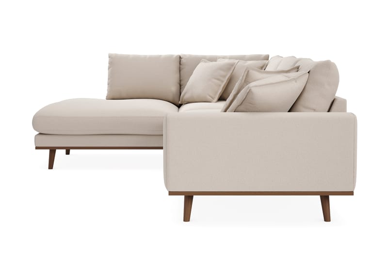 Copenhagen Premium 4-sits Vänstervänd L-formad Djup Schäslongsoffa i Bouclé - Ljusbeige - Möbler - Soffa - Divansoffa & schäslongsoffa - 4 sits soffa med divan