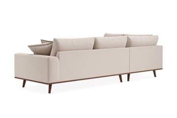 Copenhagen Premium 4-sits Vänstervänd L-formad Djup Schäslongsoffa i Bouclé - Ljusbeige - Möbler - Soffa - Divansoffa & schäslongsoffa - 4 sits soffa med divan