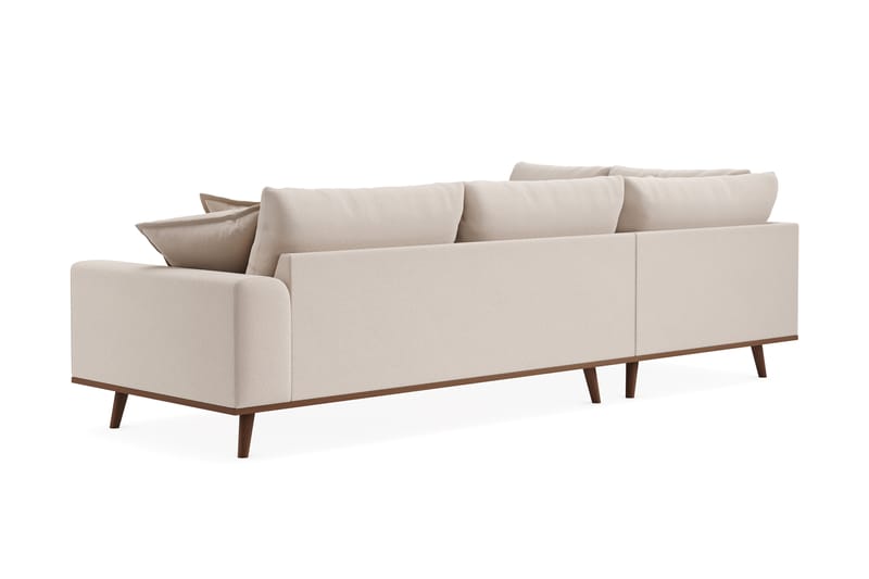 Copenhagen Premium 4-sits Vänstervänd L-formad Djup Schäslongsoffa i Bouclé - Ljusbeige - Möbler - Soffa - Divansoffa & schäslongsoffa - 4 sits soffa med divan