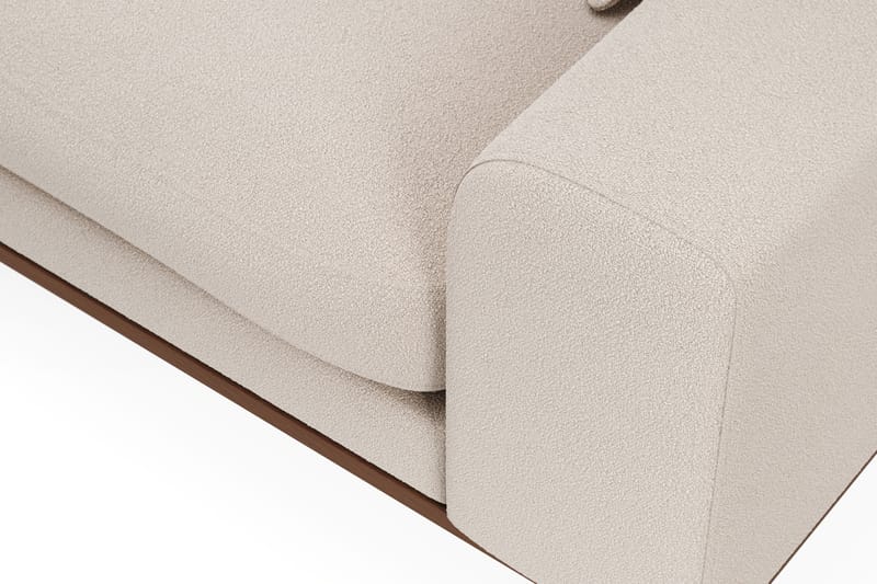 Copenhagen Premium 4-sits Vänstervänd L-formad Djup Schäslongsoffa i Bouclé - Ljusbeige - Möbler - Soffa - Divansoffa & schäslongsoffa - 4 sits soffa med divan
