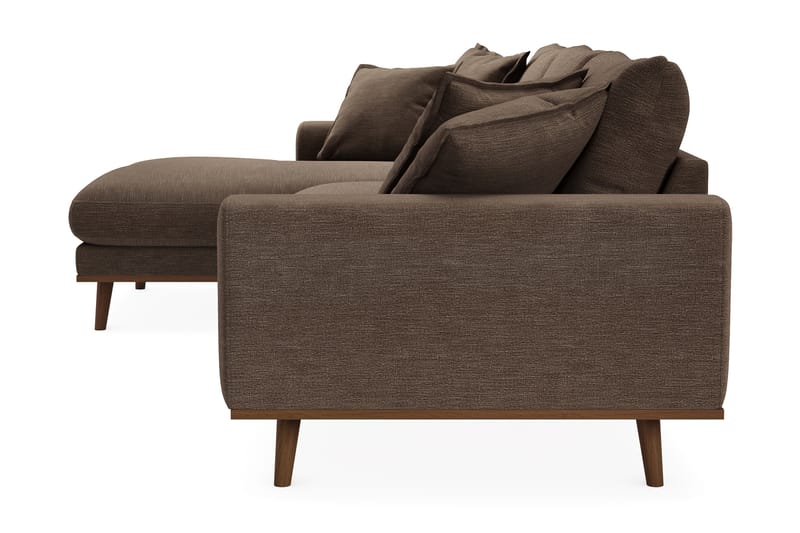 Copenhagen Premium 4-sits Vänstervänd L-formad Djup Divansoffa i Tyg - Brun - Möbler - Soffa - Divansoffa & schäslongsoffa - 4 sits soffa med divan