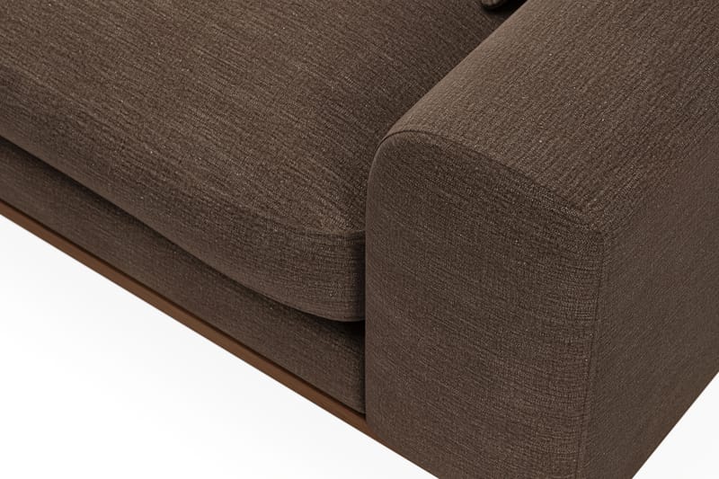 Copenhagen Premium 4-sits Vänstervänd L-formad Djup Divansoffa i Tyg - Brun - Möbler - Soffa - Divansoffa & schäslongsoffa - 4 sits soffa med divan