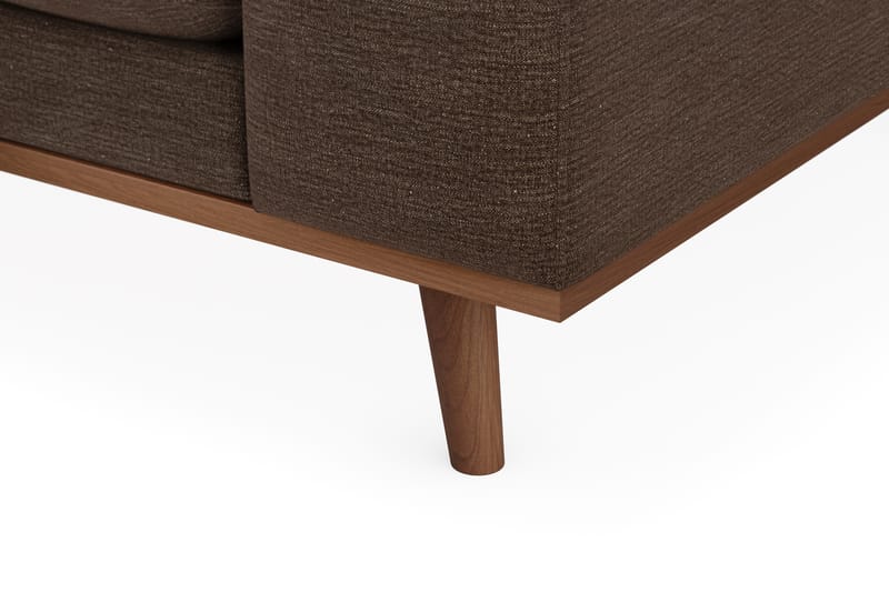 Copenhagen Premium 4-sits Vänstervänd L-formad Djup Divansoffa i Tyg - Brun - Möbler - Soffa - Divansoffa & schäslongsoffa - 4 sits soffa med divan