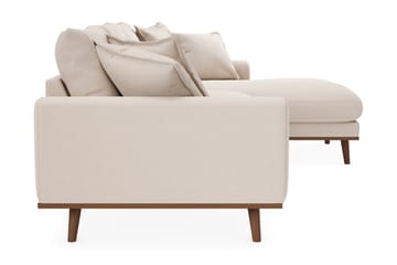 Copenhagen Premium 4-sits Högervänd L-formad Djup Divansoffa i Bouclé - Ljusbeige - Möbler - Soffa - Divansoffa & schäslongsoffa - 4 sits soffa med divan