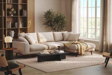 Copenhagen Premium 4-sits Högervänd L-formad Djup Divansoffa i Bouclé - Ljusbeige - Möbler - Soffa - Divansoffa & schäslongsoffa - 4 sits soffa med divan