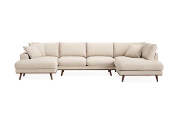Copenhagen Premium 5-sits Högervänd U-formad Djup Soffa med Divan och Schäslong i Chenille