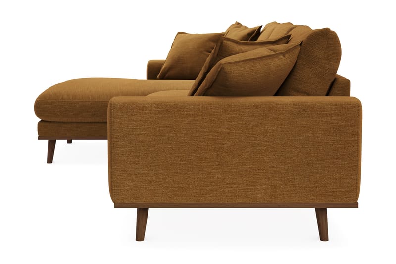 Copenhagen Premium 4-sits Vänstervänd L-formad Djup Divansoffa i Tyg - Senapsgul - Möbler - Soffa - Divansoffa & schäslongsoffa - 4 sits soffa med divan