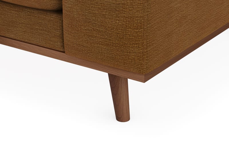 Copenhagen Premium 4-sits Vänstervänd L-formad Djup Divansoffa i Tyg - Senapsgul - Möbler - Soffa - Divansoffa & schäslongsoffa - 4 sits soffa med divan