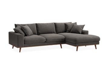 Copenhagen Premium 4-sits Högervänd L-formad Djup Divansoffa i Tyg - Mörkgrå - Möbler - Soffa - Divansoffa & schäslongsoffa - 4 sits soffa med divan