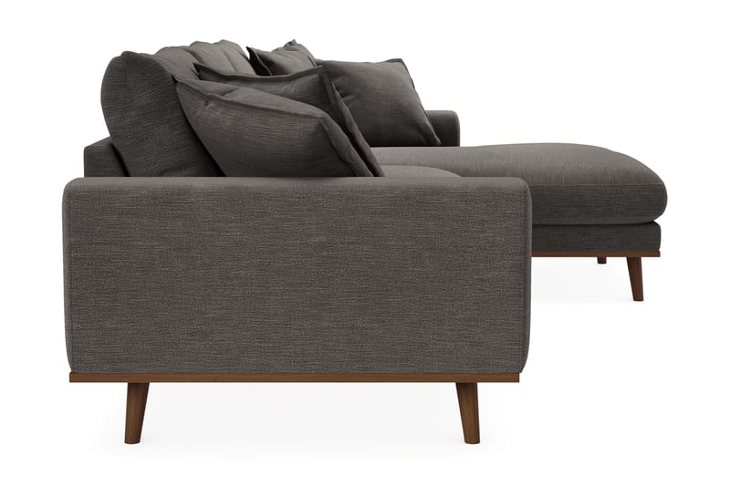 Copenhagen Premium 4-sits Högervänd L-formad Djup Divansoffa i Tyg - Mörkgrå - Möbler - Soffa - Divansoffa & schäslongsoffa - 4 sits soffa med divan