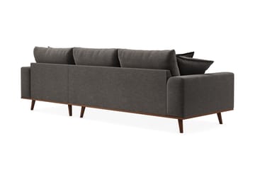 Copenhagen Premium 4-sits Högervänd L-formad Djup Divansoffa i Tyg - Mörkgrå - Möbler - Soffa - Divansoffa & schäslongsoffa - 4 sits soffa med divan