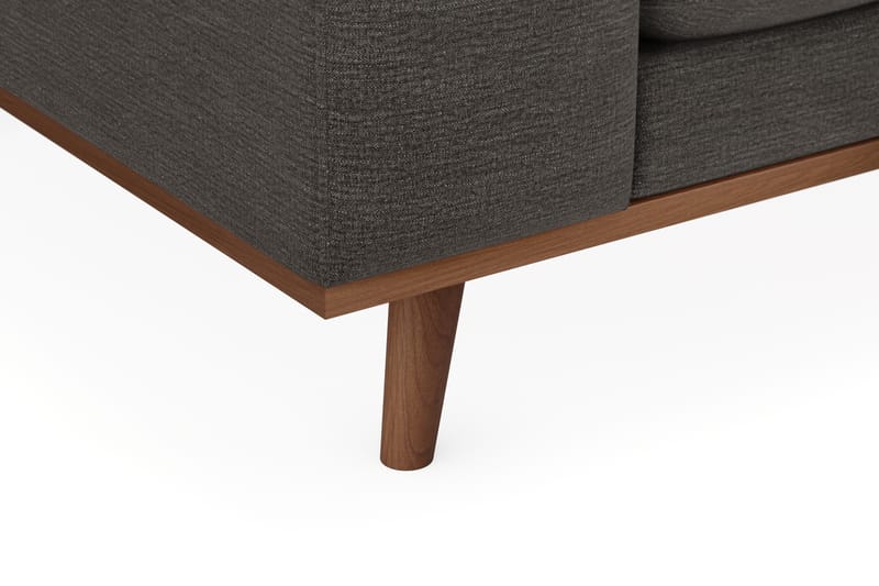 Copenhagen Premium 4-sits Högervänd L-formad Djup Schäslongsoffa i Tyg - Mörkgrå - Möbler - Soffa - Divansoffa & schäslongsoffa - 4 sits soffa med divan