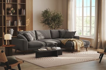 Copenhagen Premium 4-sits Högervänd L-formad Djup Divansoffa i Tyg - Mörkgrå - Möbler - Soffa - Divansoffa & schäslongsoffa - 4 sits soffa med divan