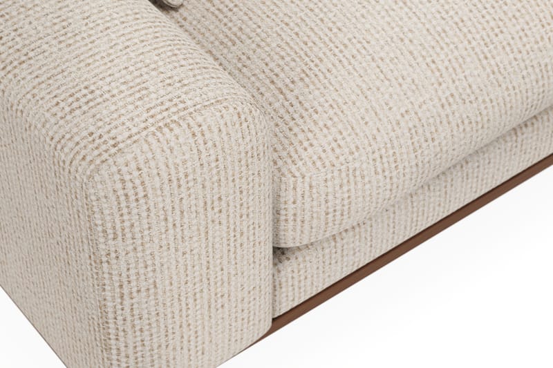 Copenhagen Premium 4-sits Högervänd L-formad Djup Schäslongsoffa i Chenille - Beige - Möbler - Soffa - Divansoffa & schäslongsoffa - 4 sits soffa med divan