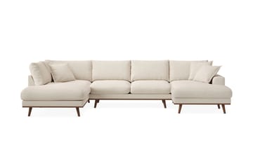 Copenhagen Premium 5-sits Högervänd U-formad Djup Soffa med Divan och Schäslong i Tyg