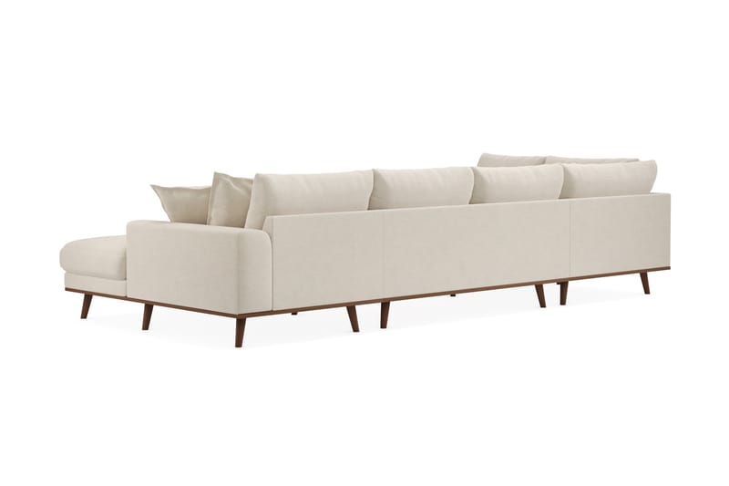 Copenhagen Premium 5-sits Högervänd U-formad Djup Soffa med Divan och Schäslong i Tyg - Beige - Möbler - Soffa - U-soffa