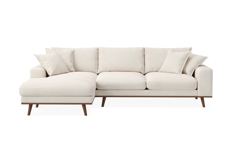 Copenhagen Premium 4-sits Vänstervänd L-formad Djup Divansoffa i Tyg - Ljusbeige - Möbler - Soffa - Divansoffa & schäslongsoffa - 4 sits soffa med divan