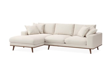 Copenhagen Premium 4-sits Vänstervänd L-formad Djup Divansoffa i Tyg - Ljusbeige - Möbler - Soffa - Divansoffa & schäslongsoffa - 4 sits soffa med divan