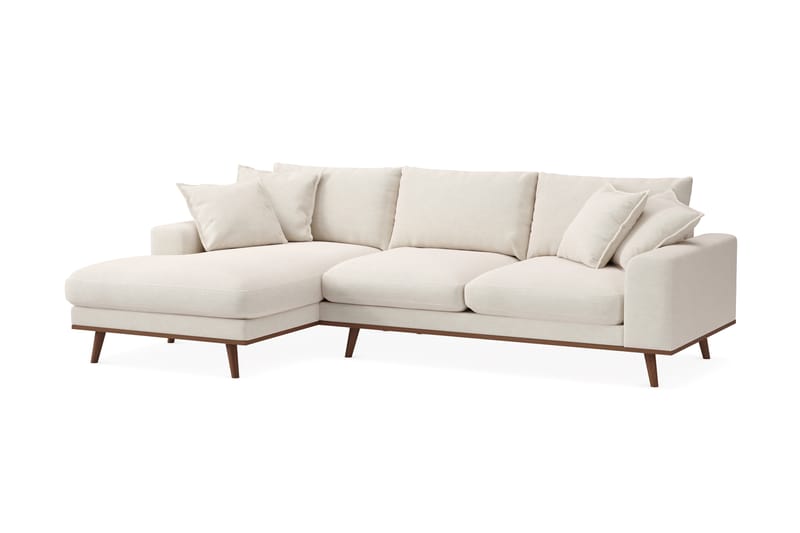 Copenhagen Premium 4-sits Vänstervänd L-formad Djup Divansoffa i Tyg - Ljusbeige - Möbler - Soffa - Divansoffa & schäslongsoffa - 4 sits soffa med divan