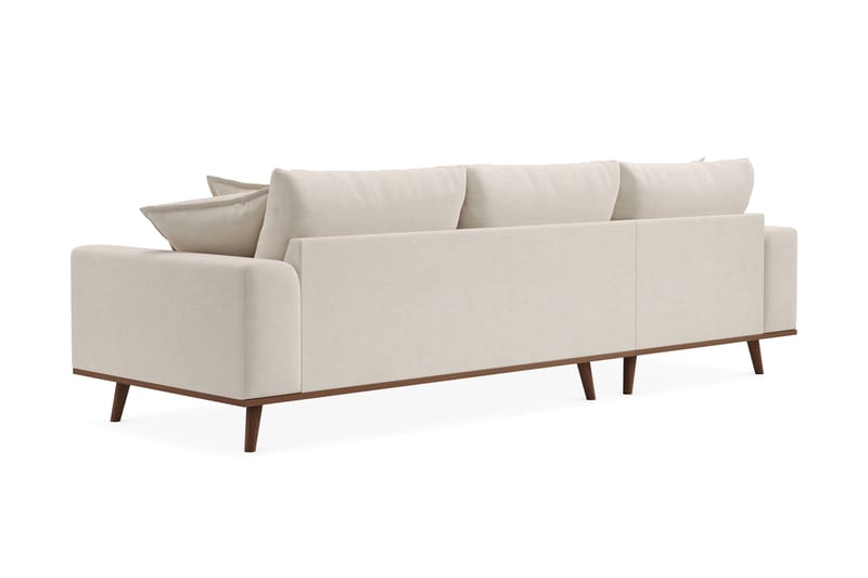 Copenhagen Premium 4-sits Vänstervänd L-formad Djup Divansoffa i Tyg - Ljusbeige - Möbler - Soffa - Divansoffa & schäslongsoffa - 4 sits soffa med divan