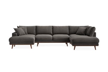 Copenhagen Premium 5-sits Vänstervänd U-formad Djup Soffa med Divan och Schäslong i Tyg - Mörkgrå - Möbler - Soffa - U-soffa