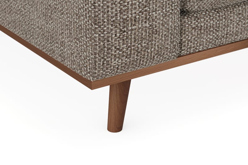 Copenhagen Premium 4-sits Högervänd L-formad Djup Schäslongsoffa i Chenille - Brun - Möbler - Soffa - Divansoffa & schäslongsoffa - 4 sits soffa med divan