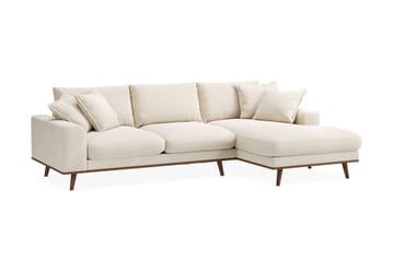 Copenhagen Premium 4-sits Högervänd L-formad Djup Divansoffa i Chenille - Ljusbeige - Möbler - Soffa - Divansoffa & schäslongsoffa - 4 sits soffa med divan