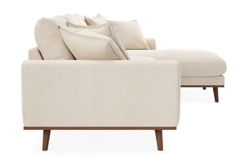 Copenhagen Premium 4-sits Högervänd L-formad Djup Divansoffa i Chenille - Ljusbeige - Möbler - Soffa - Divansoffa & schäslongsoffa - 4 sits soffa med divan