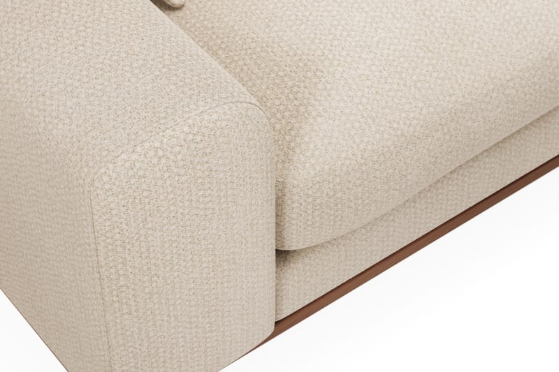Copenhagen Premium 4-sits Högervänd L-formad Djup Schäslongsoffa i Chenille - Ljusbeige - Möbler - Soffa - Divansoffa & schäslongsoffa - 4 sits soffa med divan