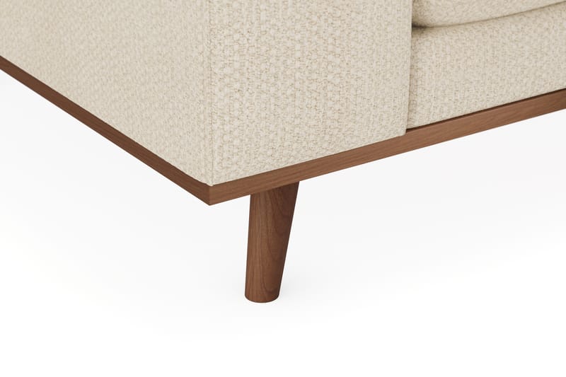 Copenhagen Premium 4-sits Högervänd L-formad Djup Schäslongsoffa i Chenille - Ljusbeige - Möbler - Soffa - Divansoffa & schäslongsoffa - 4 sits soffa med divan